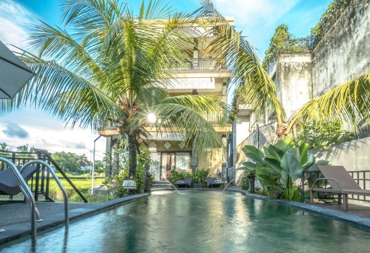 Pool des Hotels in Ubud auf Bali